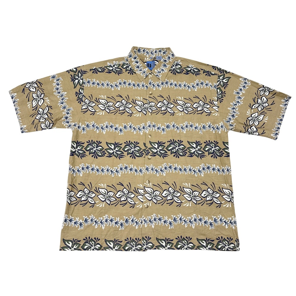 Vintage Urge Hawaiian Shirt Mens Size XL Floral Y2K 90s Retro Short Sleeve
